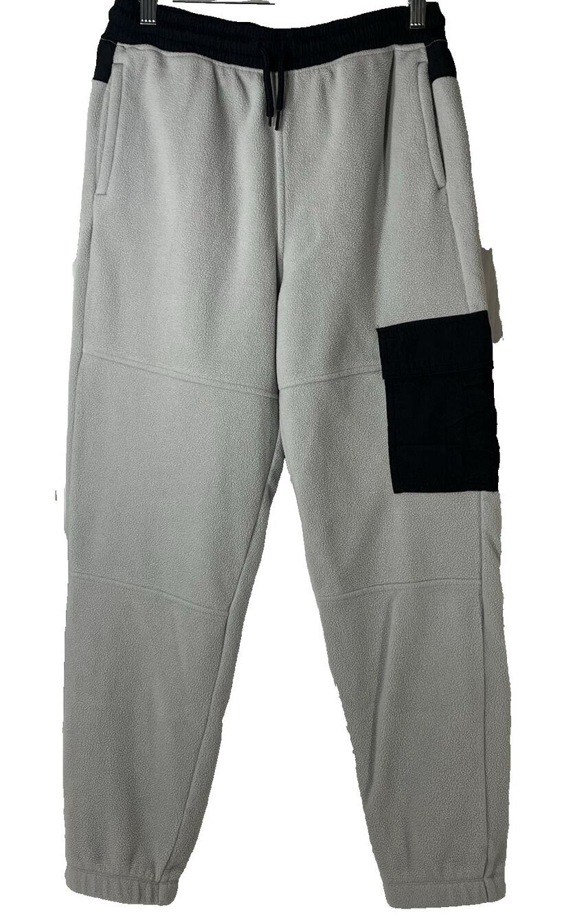 Athletic Works Youth Light Grey & Black Fleece Jogger Pants Size XXL